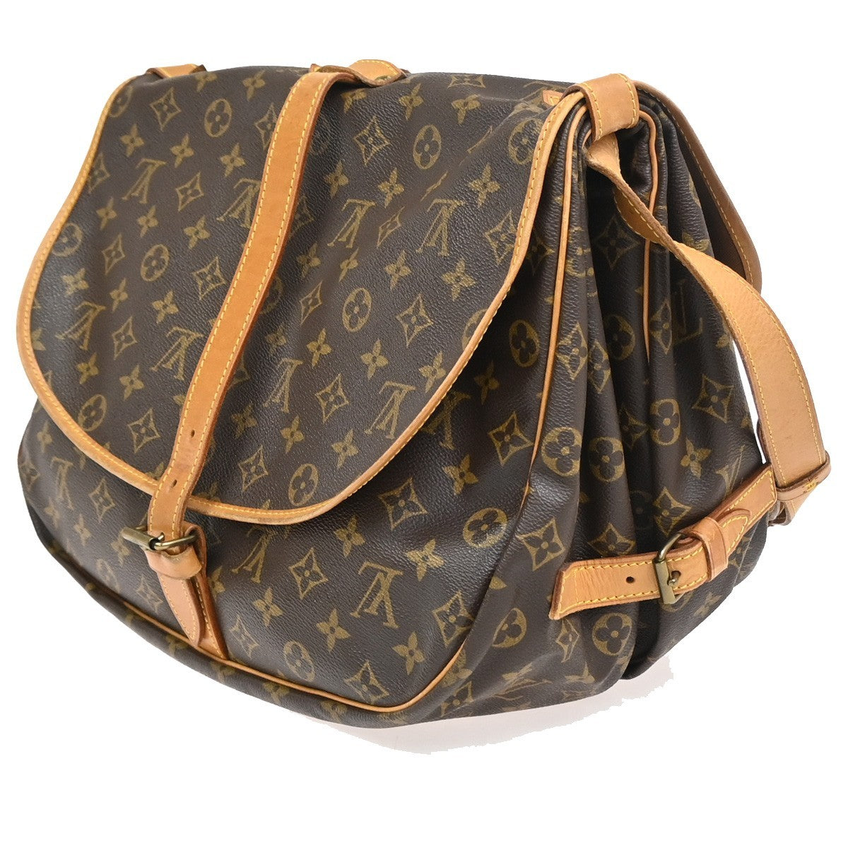 LOUIS VUITTON Saumur 35 Shoulder Bag Monogram Leather BN France M42254 73TA600