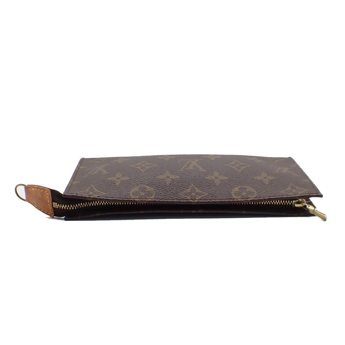 LOUIS VUITTON Logo BUCKET GM Pouch Bag Monogram Leather Brown France 60KB739
