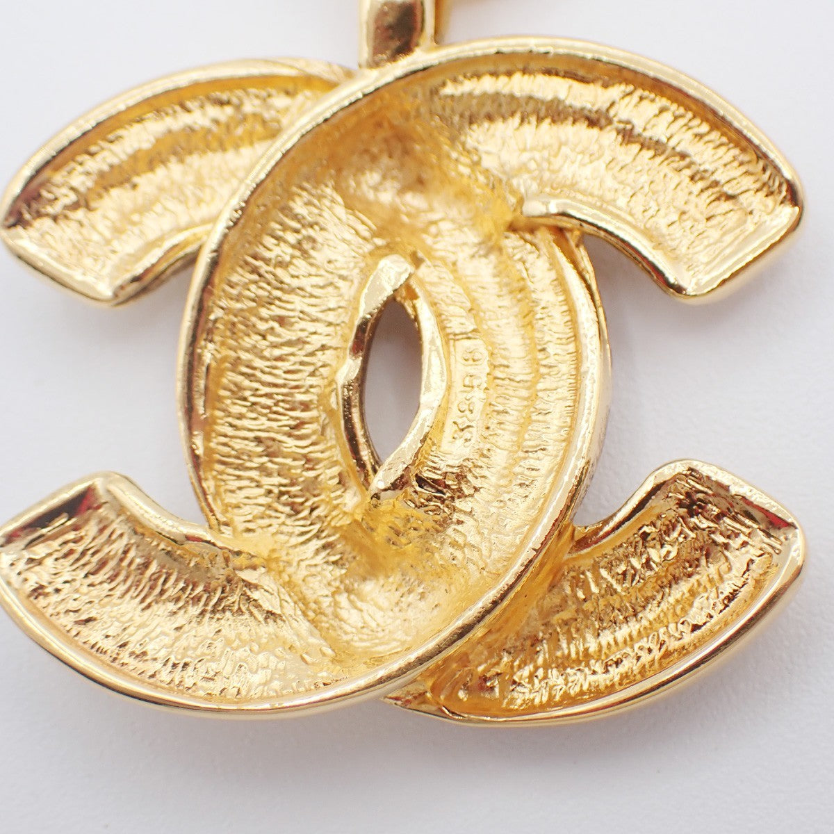 CHANEL CC Logo Chain Charm Pendant Necklace GHW Gold-Plated Vintage 20RL987