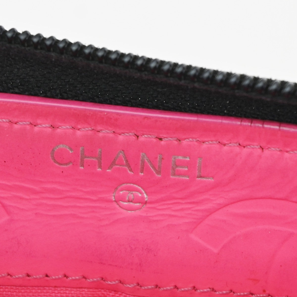 CHANEL CC Cambon Zipper Long Bifold Wallet Purse  Leather Black SHW 62RL580