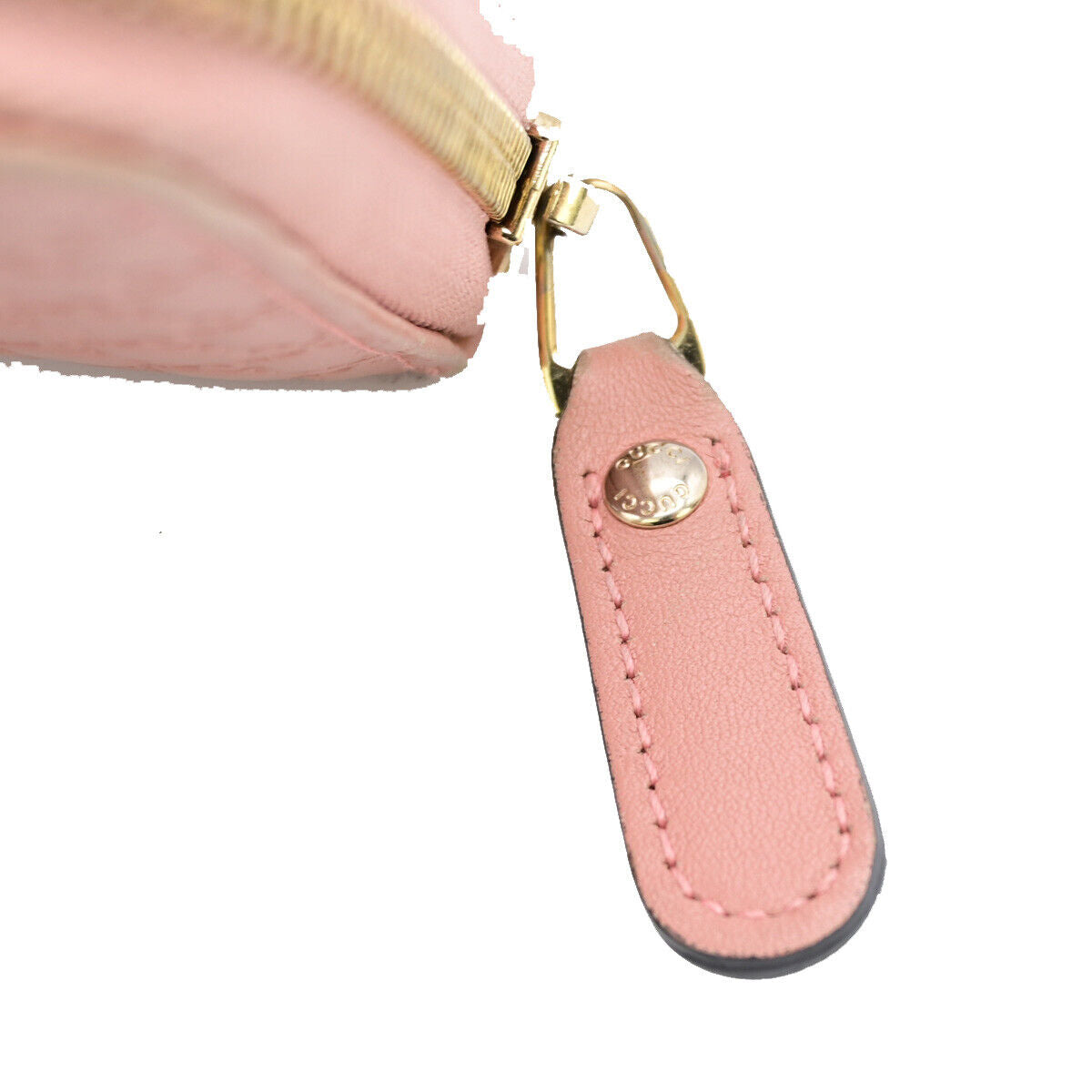 GUCCI Logo Micro GG Guccissima Long Zipper Wallet Leather Pink GHW Italy 39YE519