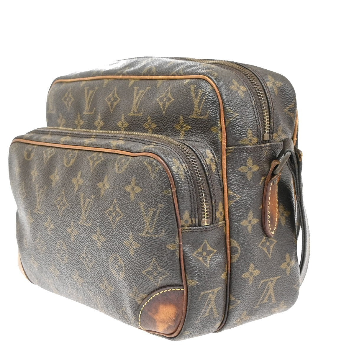 LOUIS VUITTON Nile Crossbody Shoulder Bag Monogram Leather Brown M45244 30KC811