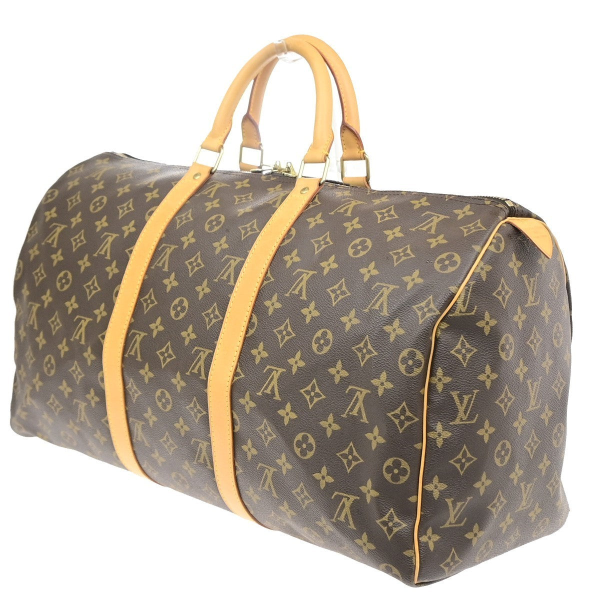 LOUIS VUITTON Keepall 50 Travel Hand Bag Monogram Leather Brown M41426 25MA708