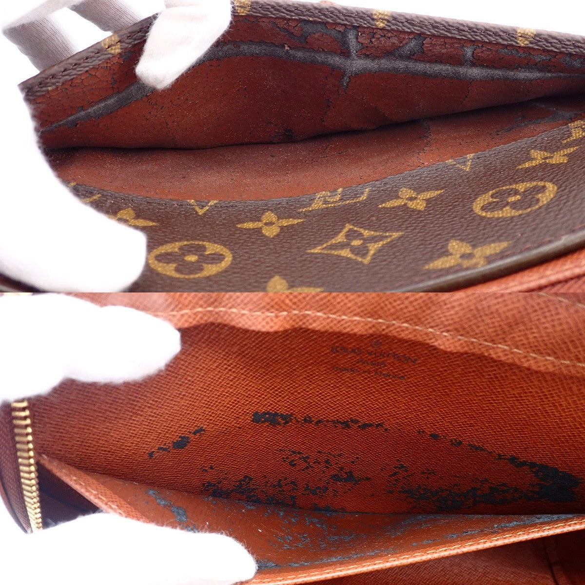 LOUIS VUITTON Orsay Clutch Hand Bag Monogram Leather Brown France M51790 69AA196