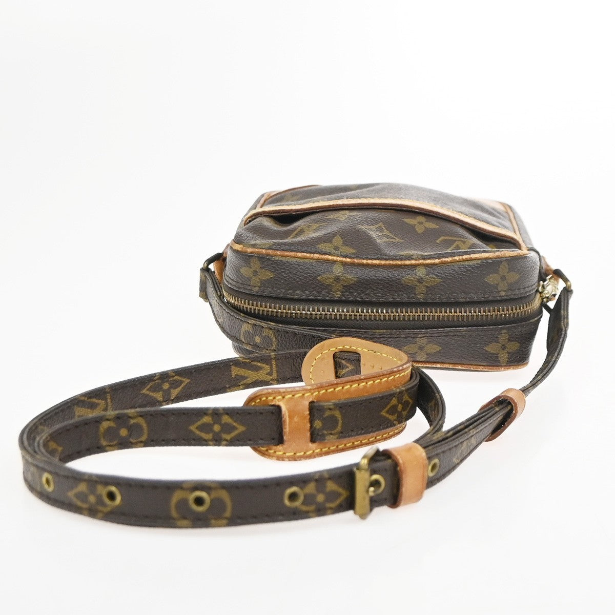 LOUIS VUITTON Danube Shoulder Bag Monogram Leather Brown France M45266 35KC828