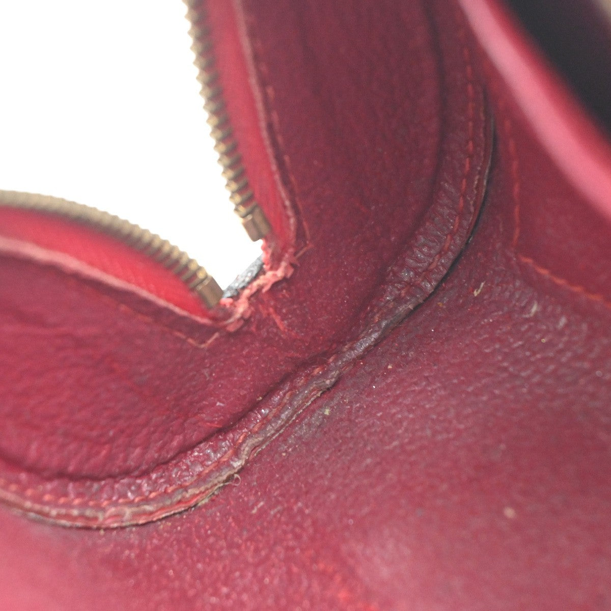 LOUIS VUITTON LV Logo Dauphine PM Pouch Bag Epi Leather Red M48447 02KP604