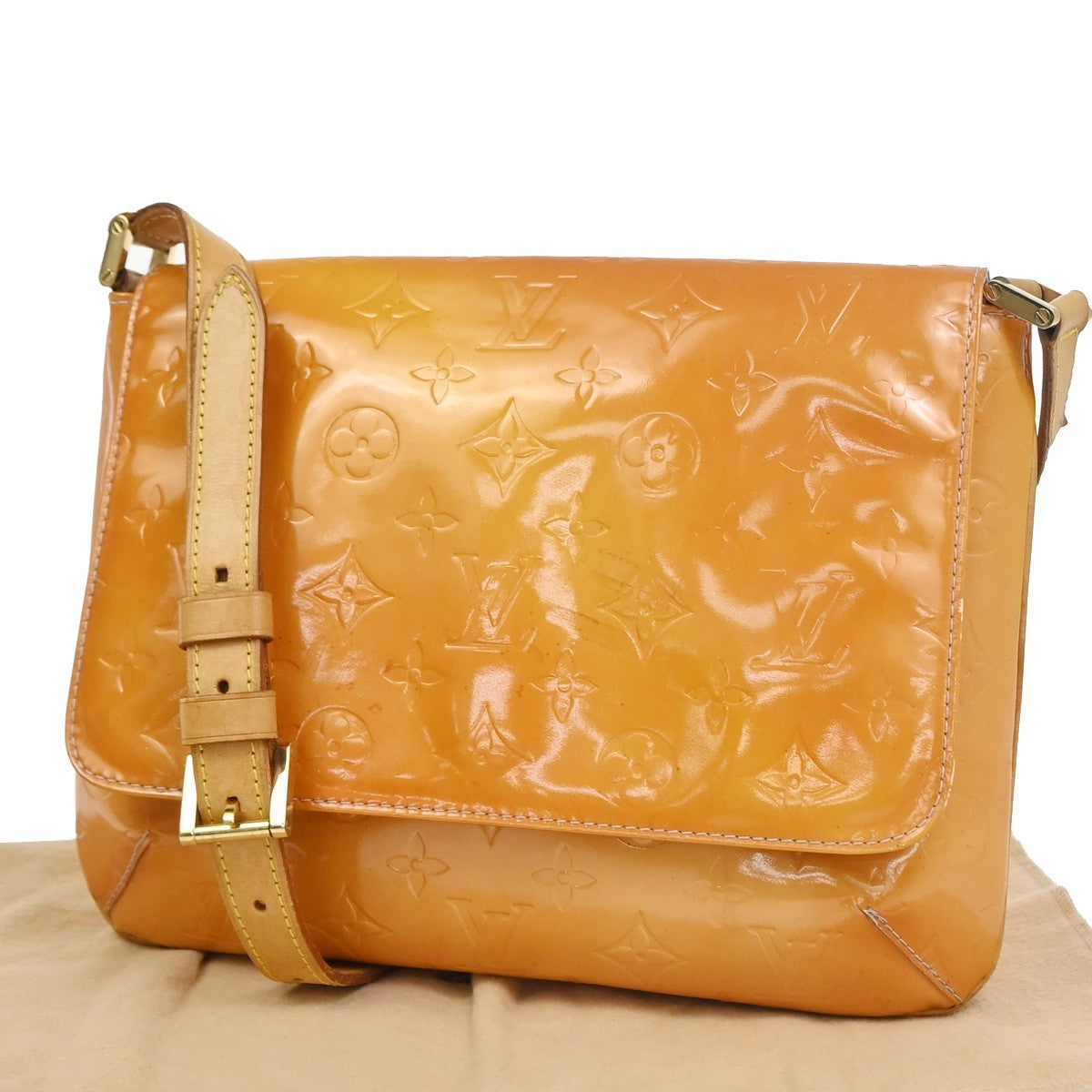 LOUIS VUITTON Thompson Street Shoulder Bag Monogram Vernis Rose M91070 61KC798
