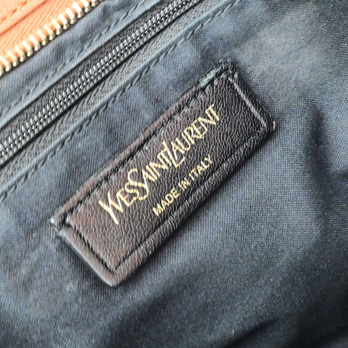 YVES SAINT LAURENT Y Cabas Chyc 2Way Shoulder Hand Bag Leather Brown GHW 73YG294