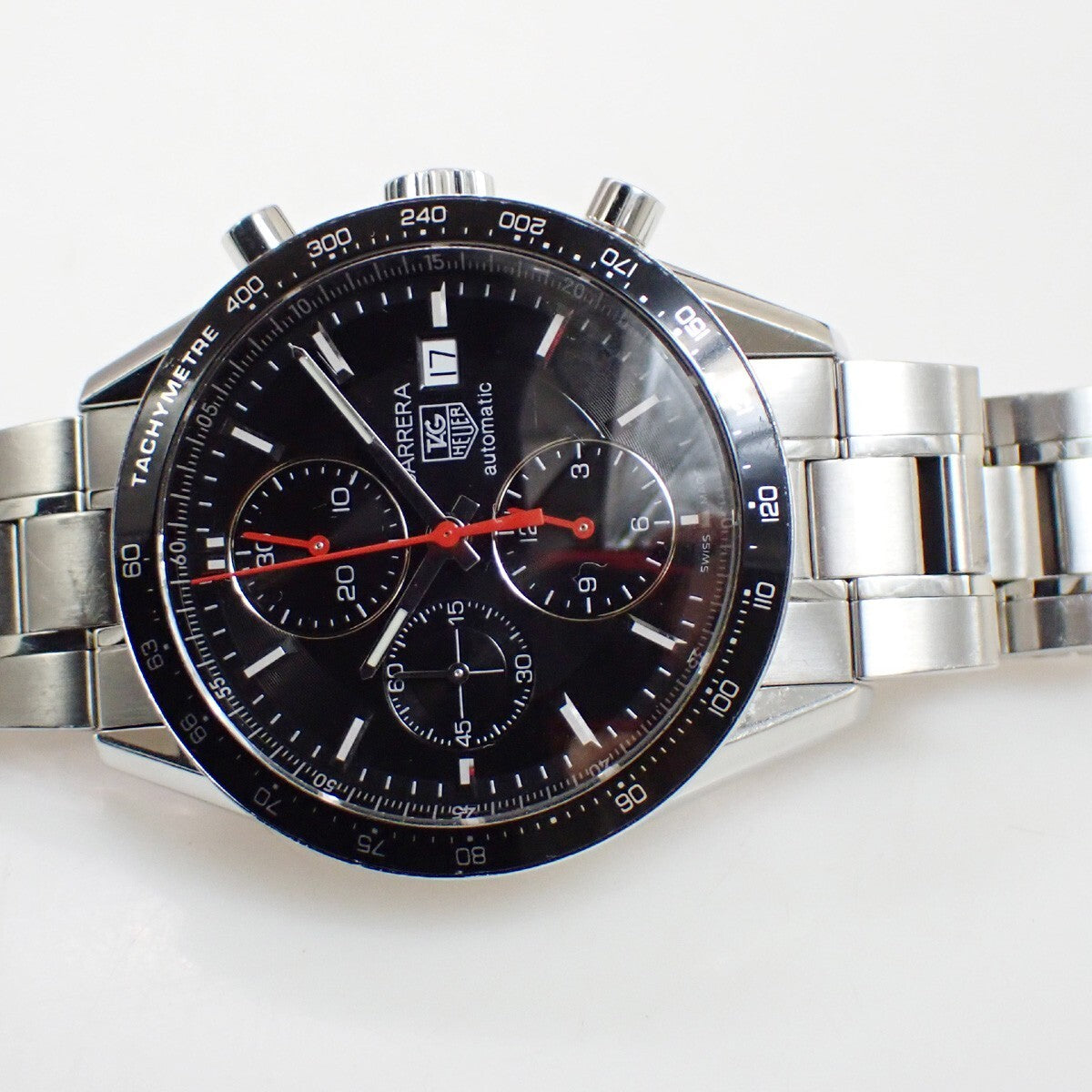 TAG HEUER Carrera Chronograph Watch Calibre 16 CV2014-2 Automatic SS 670LC521