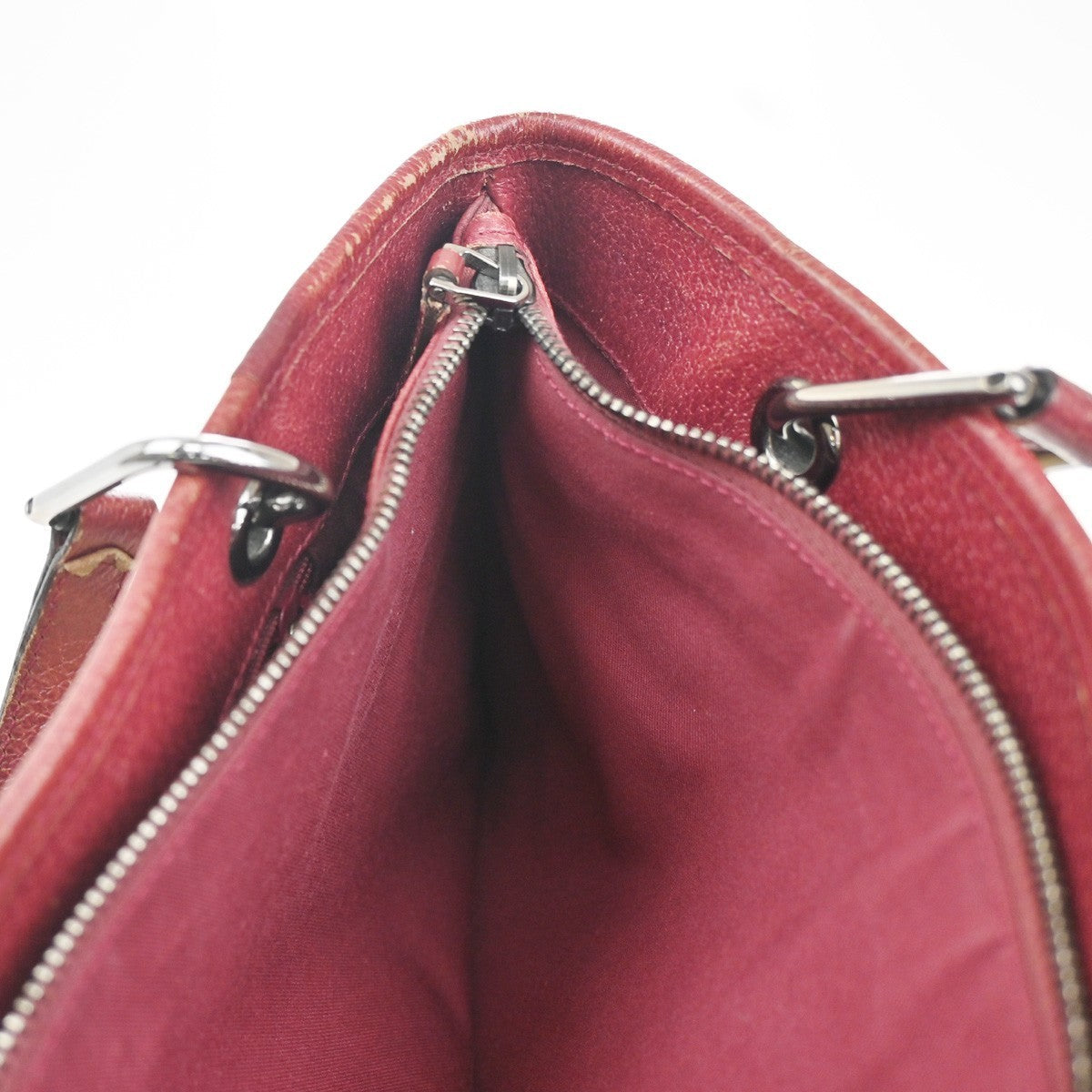 GUCCI GG Canvas Shoulder Bag Canvas Leathern Brown Red GHW Italy 63KC005