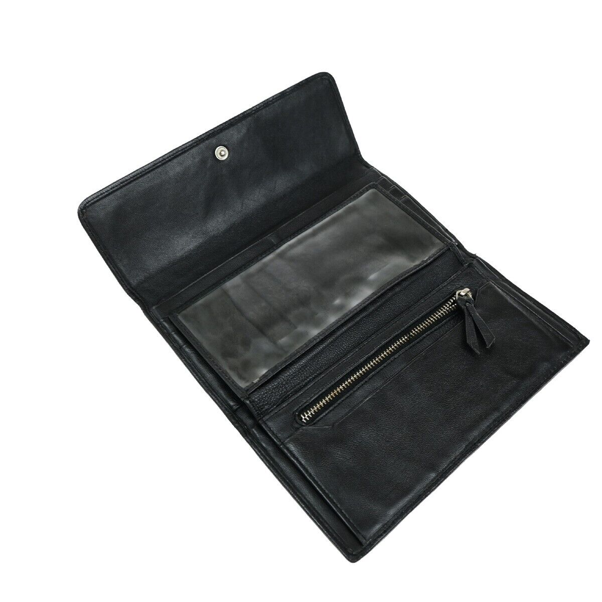 BOTTEGA VENETA Logo Intrecciato 2 Set Long Zipper Wallet Leather Black 67ED998