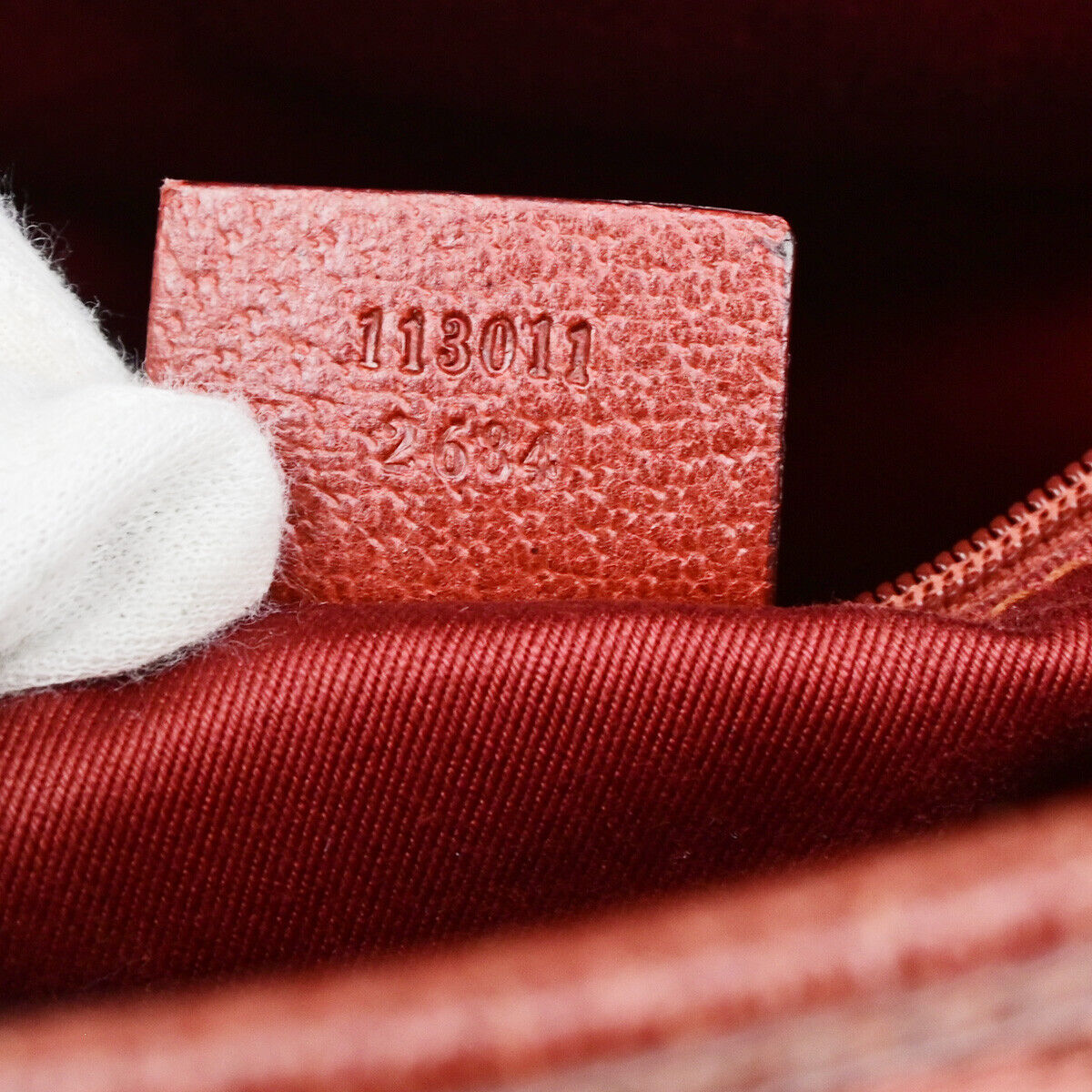 GUCCI Logo GG Pattern Shoulder Tote Bag Canvas Leather Red SHW Italy 64YG595