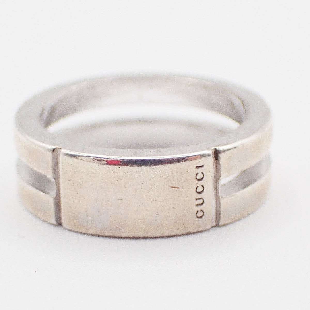 GUCCI G Logo Ring Silver 925 Size JP8 US4.5 Italy Accessory 01KC873