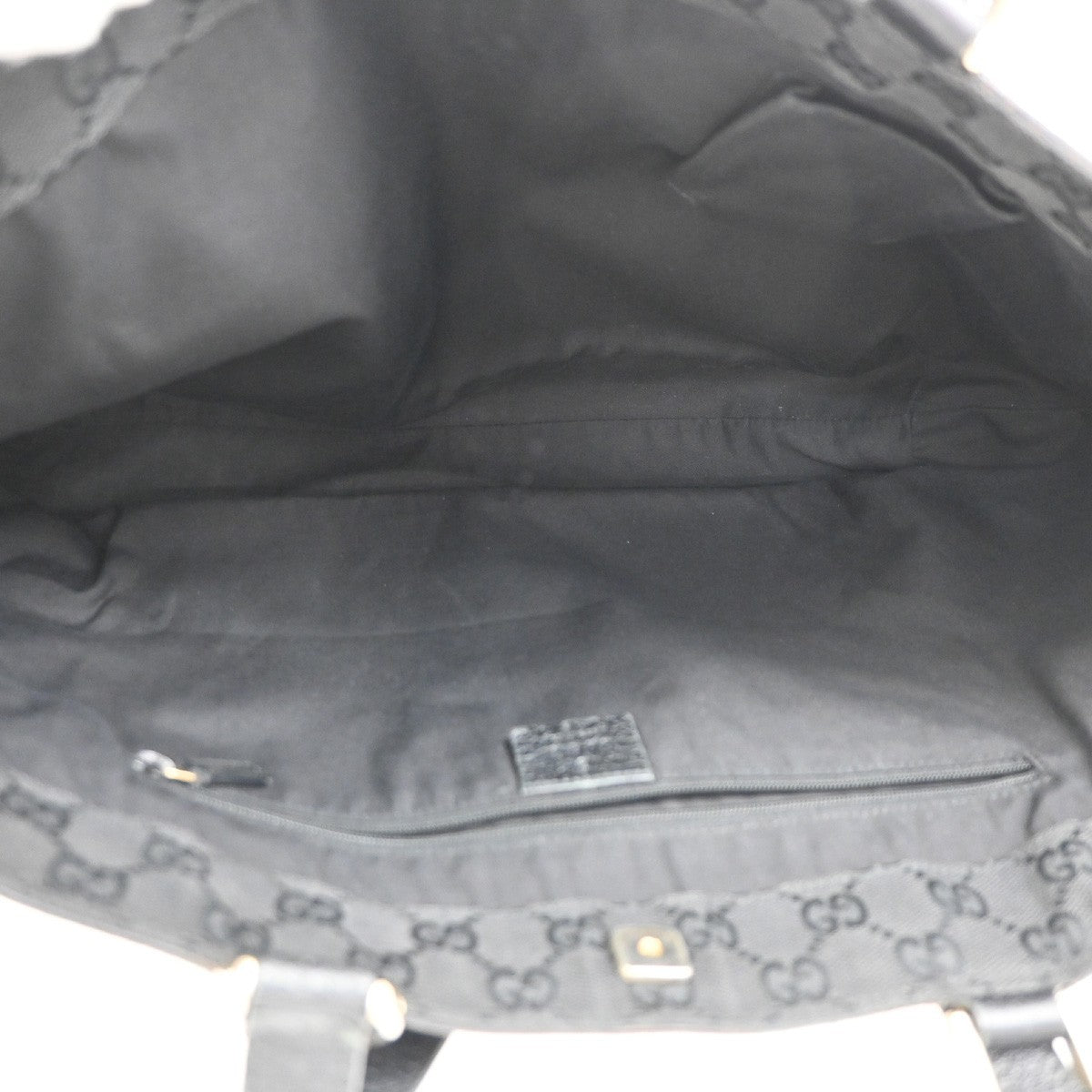 GUCCI GG Pattern Abbey D-ring Shoulder Teto Bag Leather Black Italy GHW 32KC926