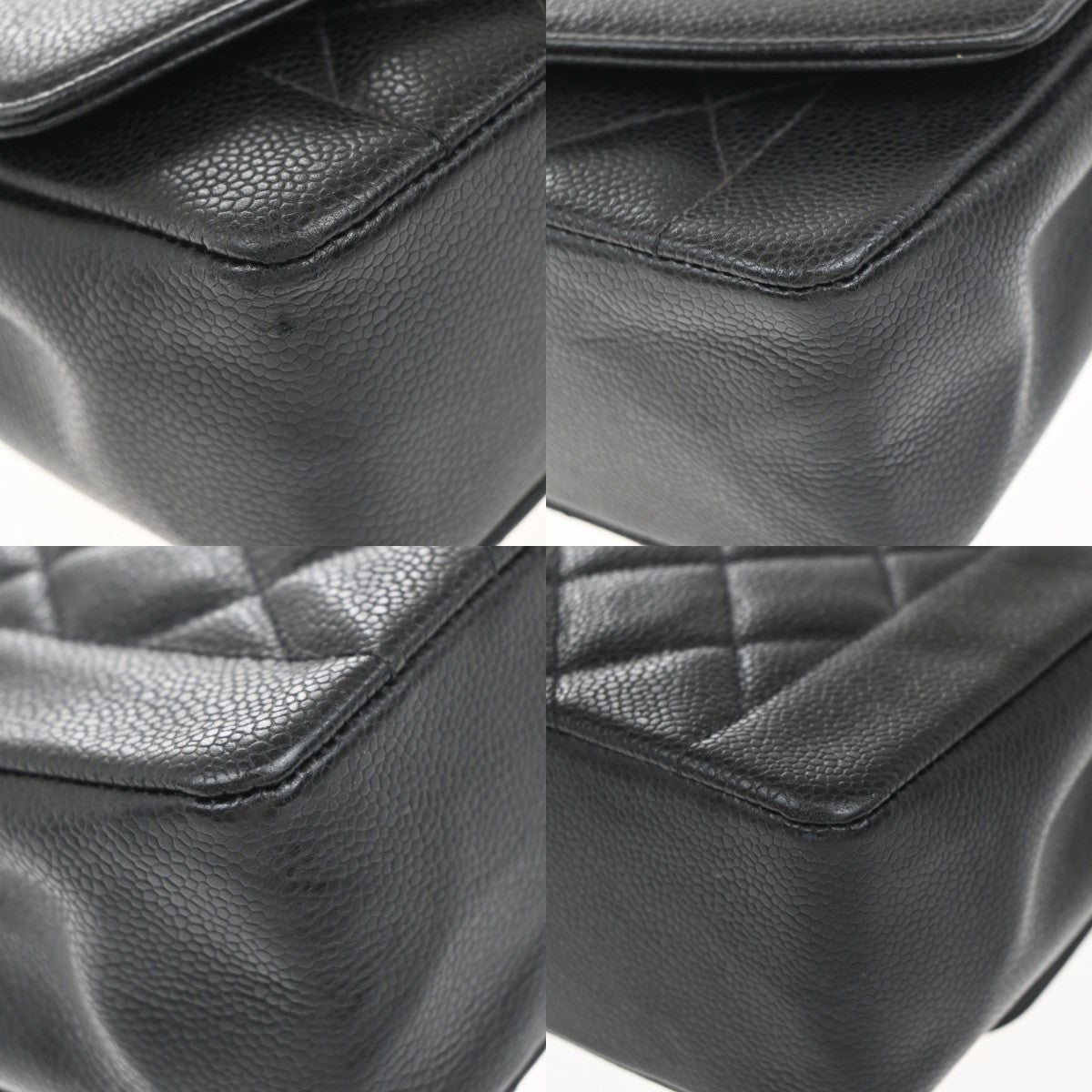 CHANEL CC Diana 25 Chain Shoulder Bag Calfskin Leather Black Vintage 282RF866