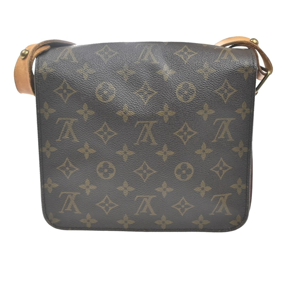 LOUIS VUITTON Cartouchiere MM Shoulder Bag Monogram Leather Brown M51253 31KC706
