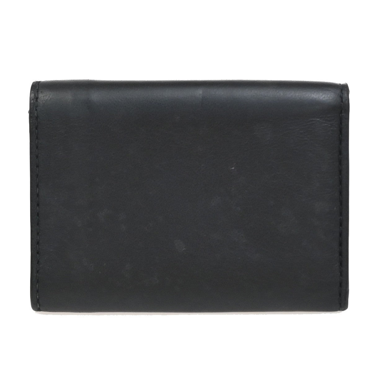 BOTTEGA VENETA INTRECCIATO Trifold Compact Wallet Leather Black Italy 67EG205