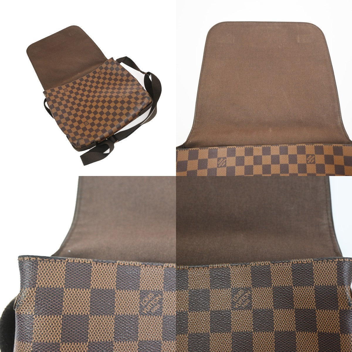 LOUIS VUITTON Brooklyn MM Shoulder Bag Damier Ebene Leather Brown N51211 93CA823