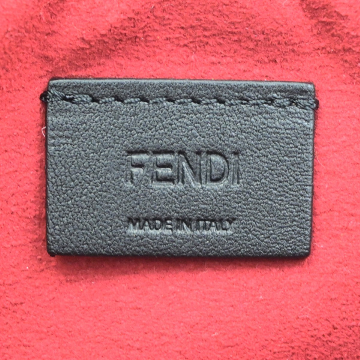 FENDI Logo Camera Case Mini Shoulder Bag Leather Red Blue SHW Italy 84CB041