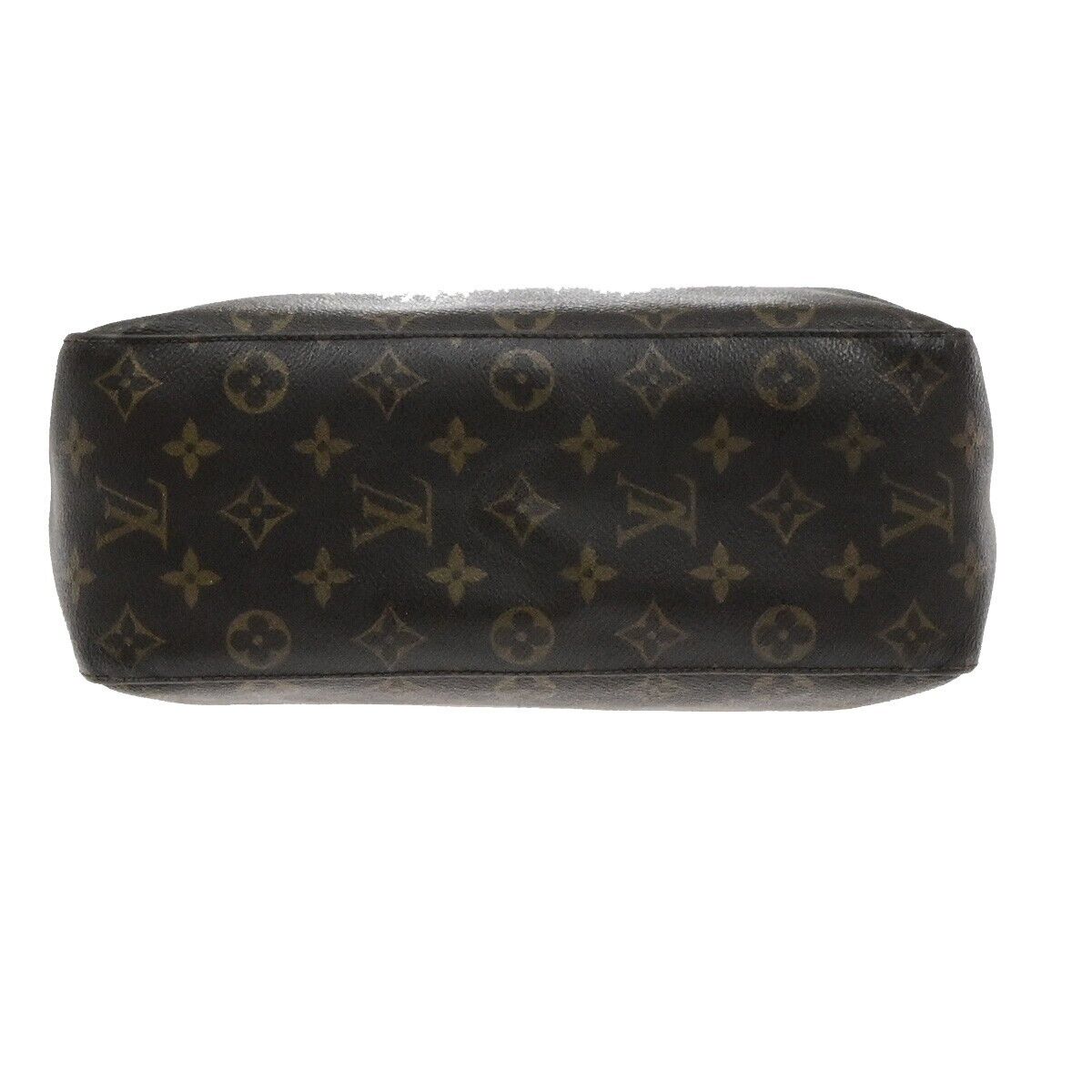 LOUIS VUITTON Logo Looping GM Shoulder Bag Monogram Leather Brown M51145 39EE116