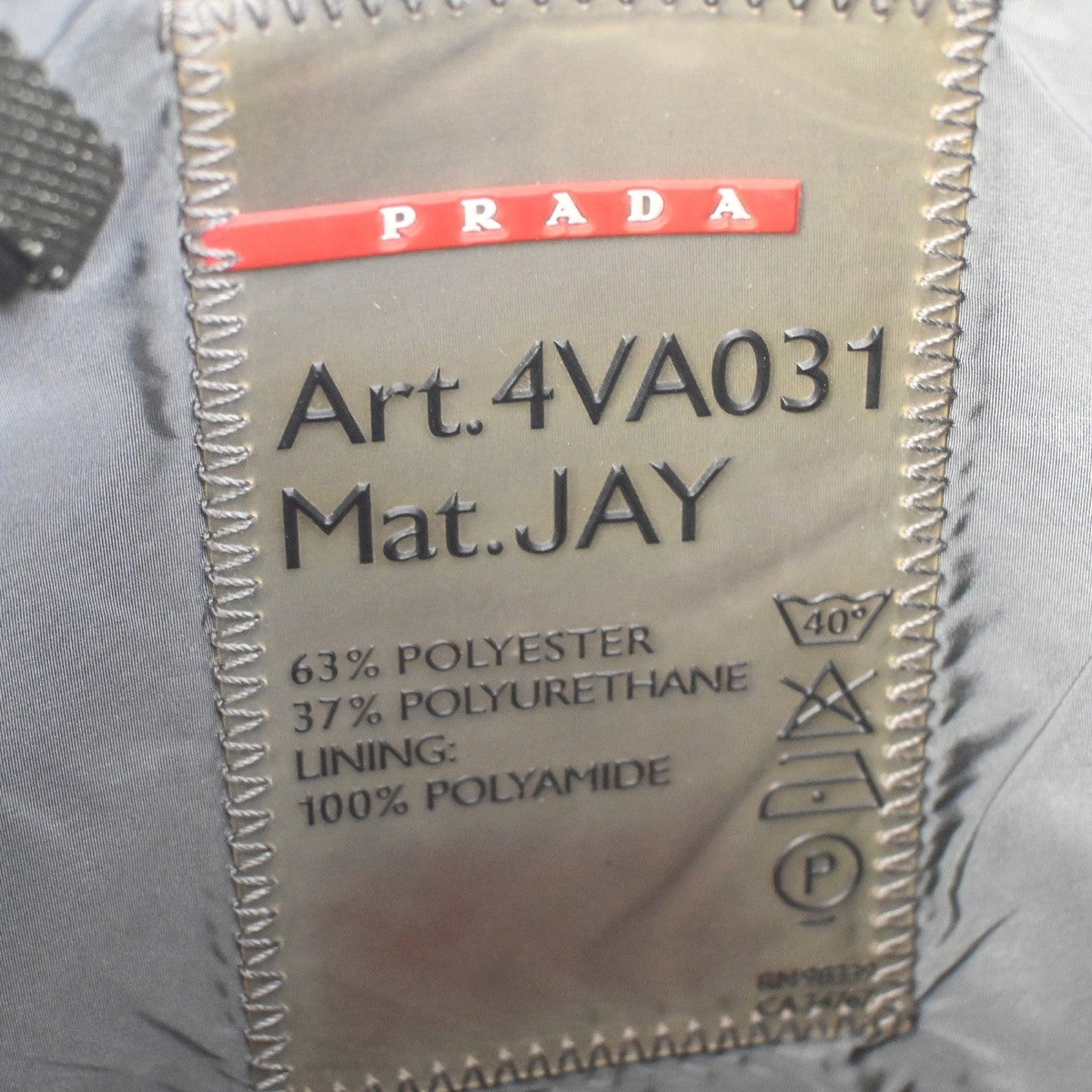 PRADA Logo Sport Line Shoulder Crossbody Bag Nylon Canvas Black SHW 65ZA344