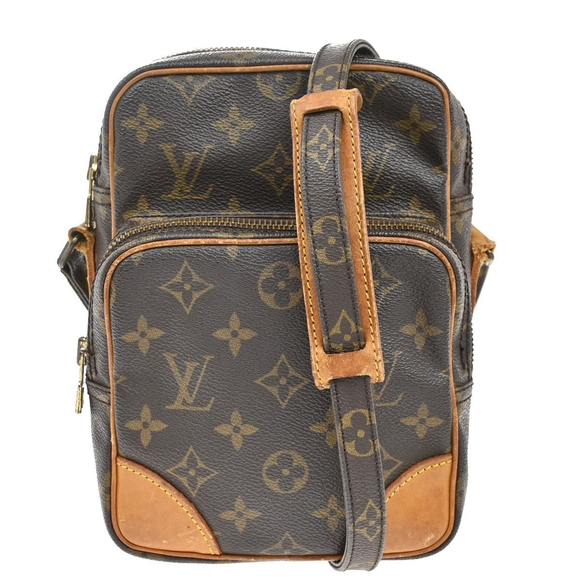 LOUIS VUITTON Danube Shoulder Bag Monogram Leather Brown France M45266 64AA085