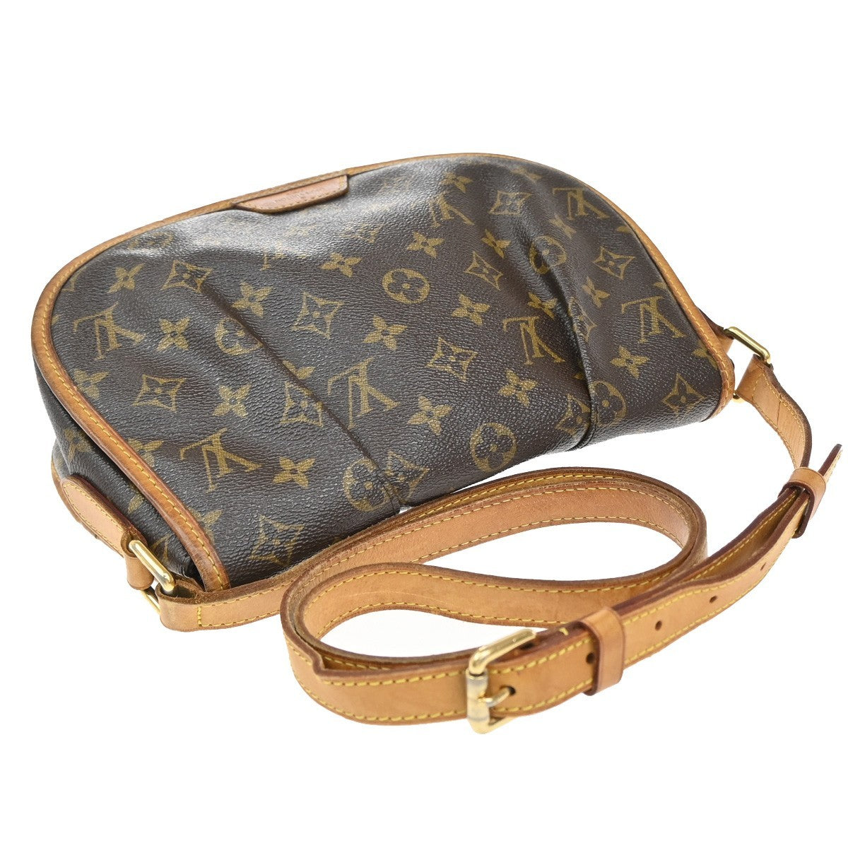 LOUIS VUITTON Menilmontant PM Shoulder Bag Monogram Leather BN M40474 72KB385