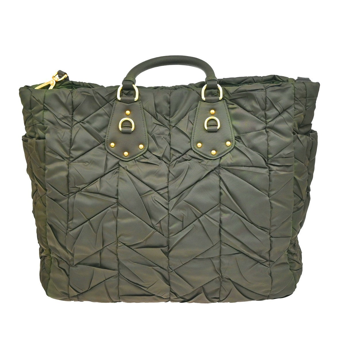 PRADA Tessuto 2Way Shoulder Hand Tote Bag Nylon Leather Brown GHW Italy 76KD027