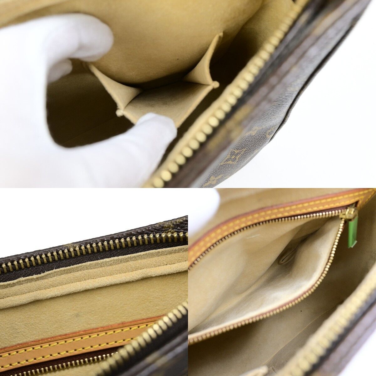 LOUIS VUITTON Looping MM Shoulder Bag Monogram Leather Brown M51146 75FB266