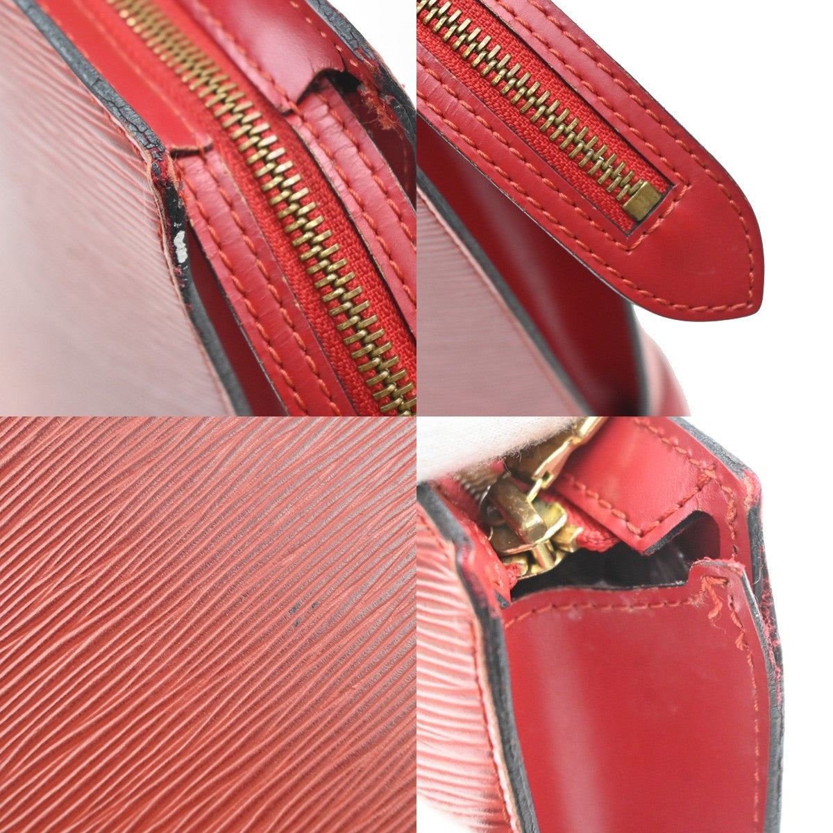LOUIS VUITTON LV Saint Jacques PM Hand Bag Epi Leather Red France M52277 86YJ145