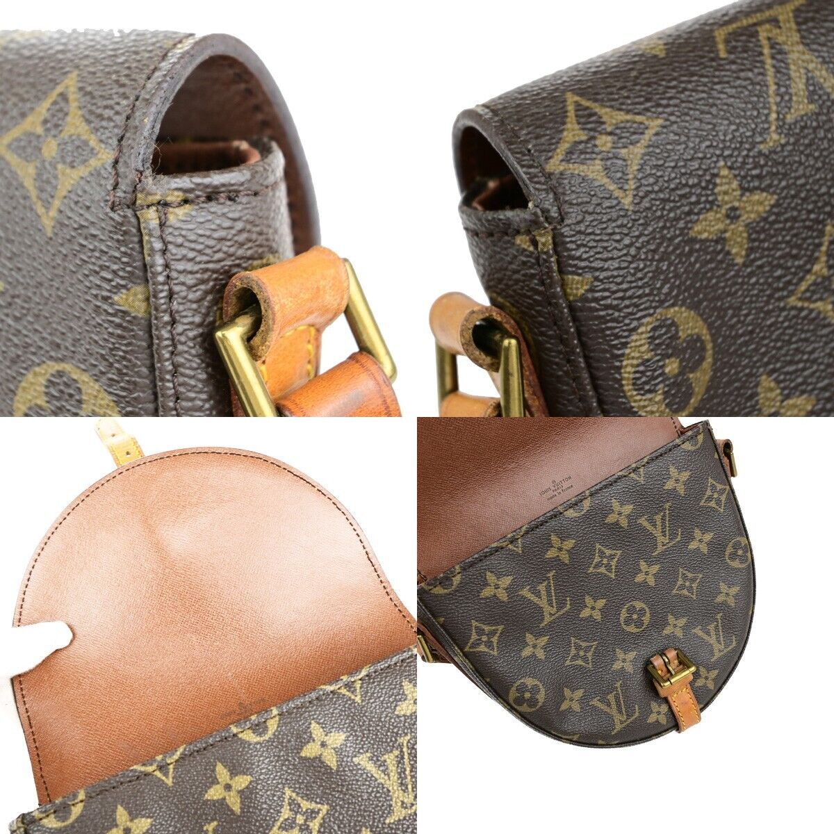 LOUIS VUITTON Chantilly PM Shoulder Bag Monogram Leather Brown M51234 35EC956