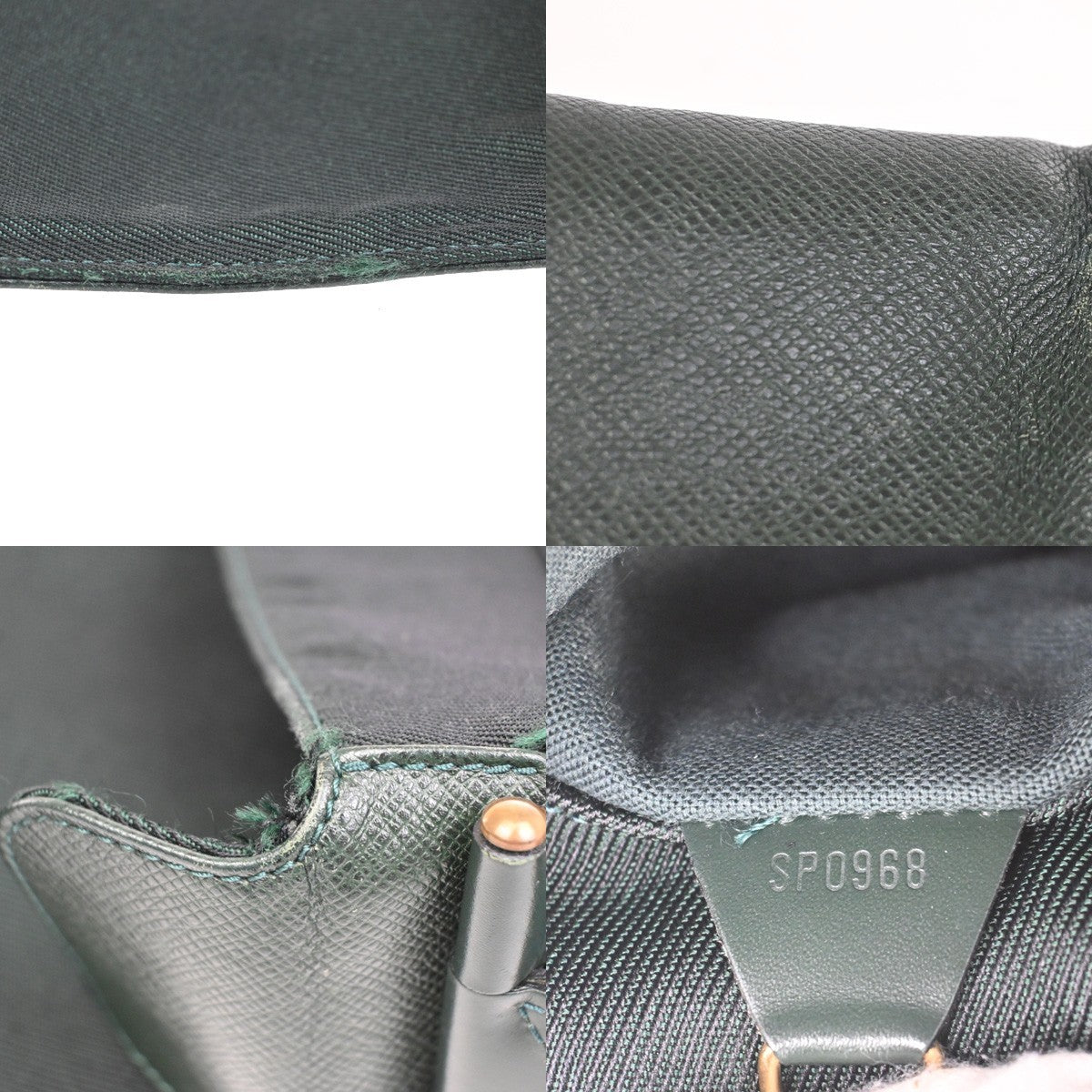 LOUIS VUITTON Delsou Shoulder Bag Taiga Leather Epicea Green GHW M30164 37ZA127