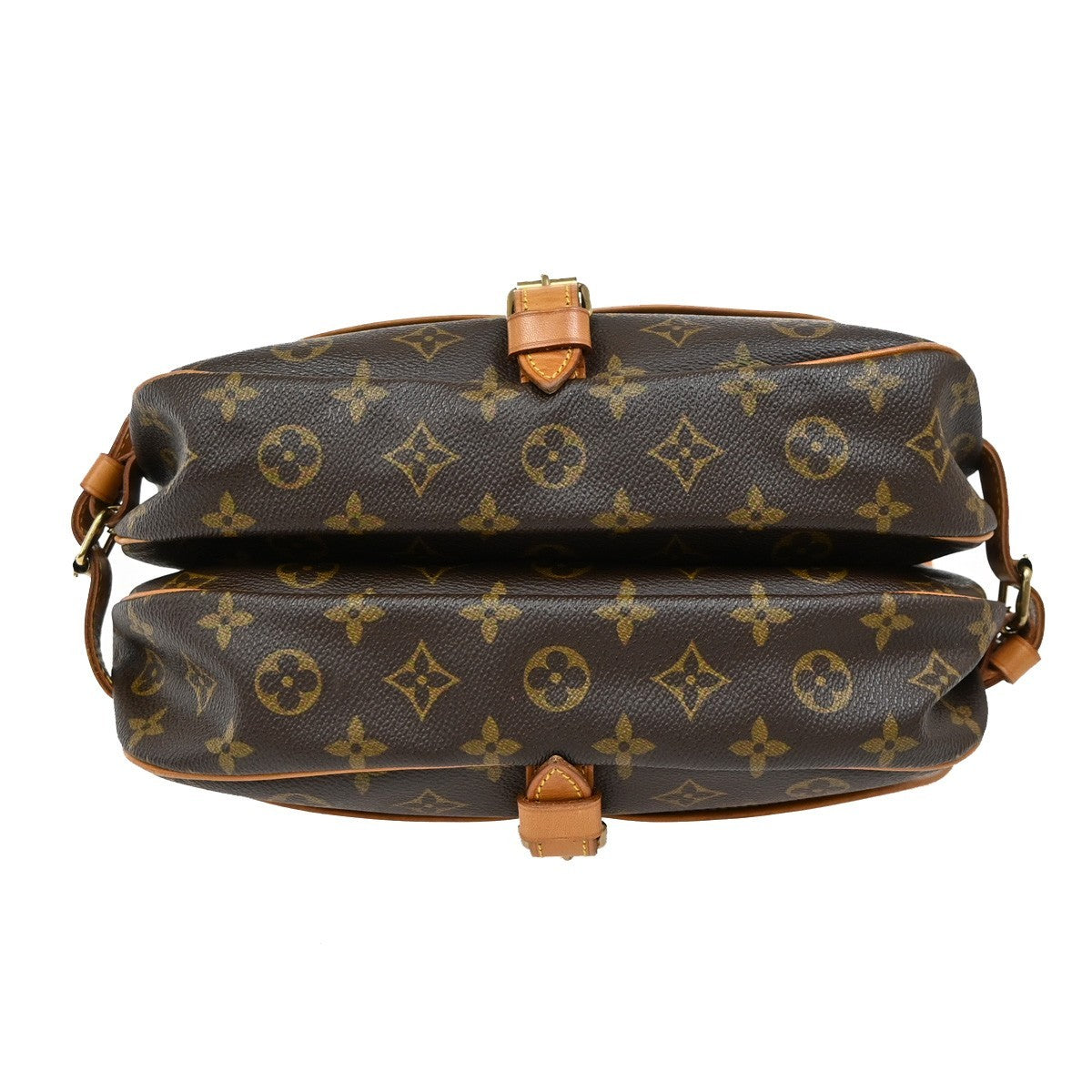 LOUIS VUITTON Logo Saumur 30 Shoulder Bag Monogram Leather Brown M42256 98TA025