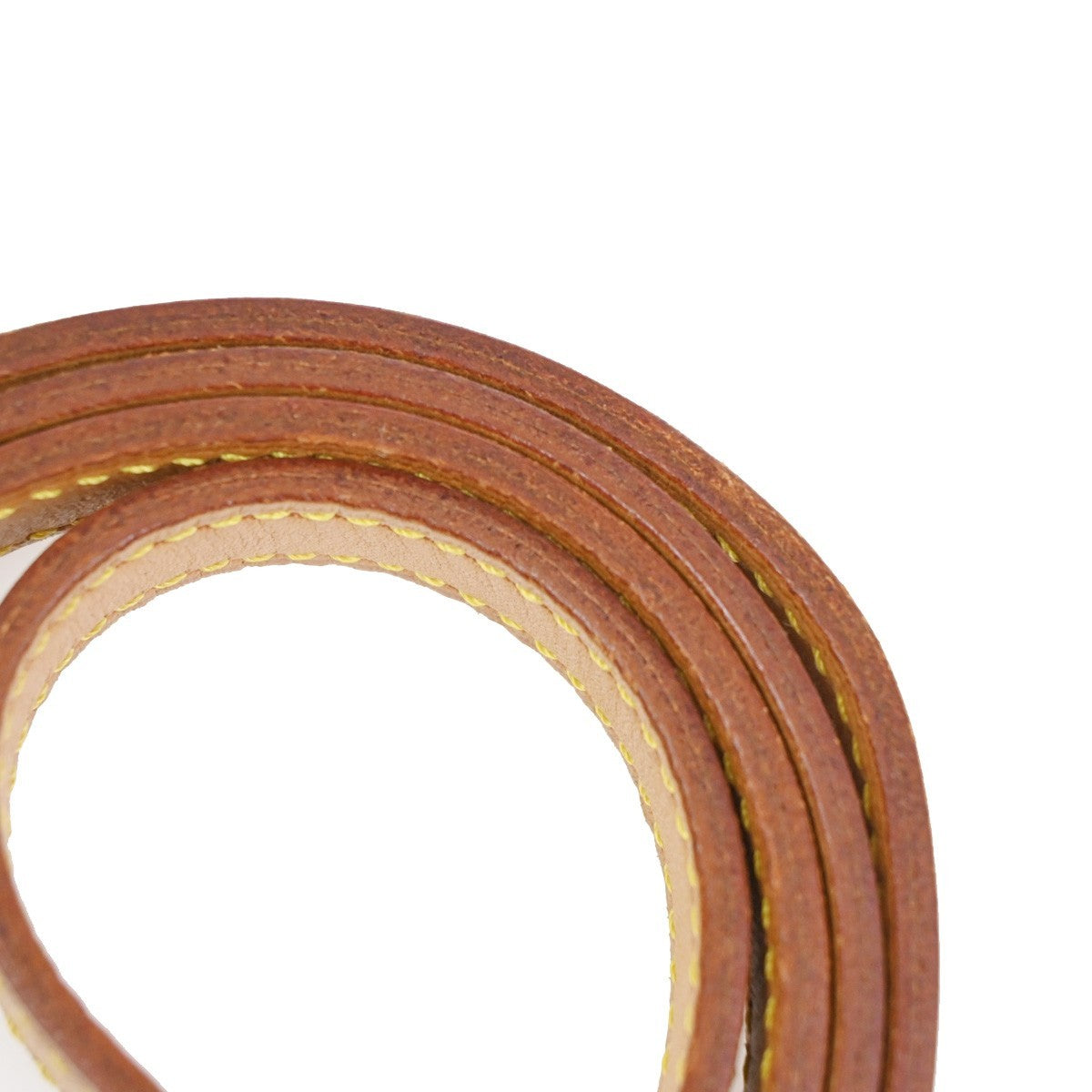 LOUIS VUITTON Shoulder Strap Leather Brown Beige Gold Bag Accessory 61TA612