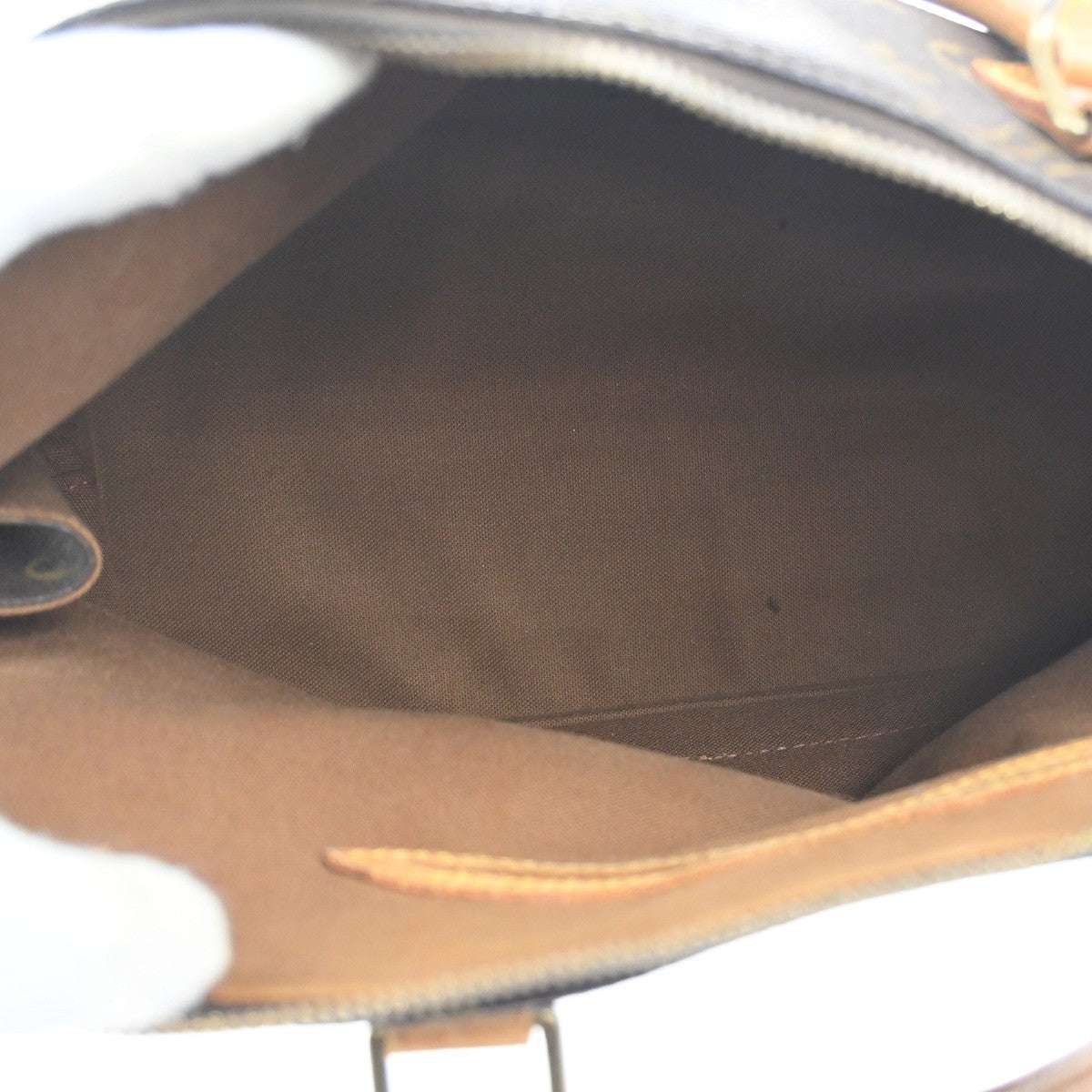 LOUIS VUITTON LV Logo Alma Hand Bag Monogram Leather Brown France M51130 32KC515