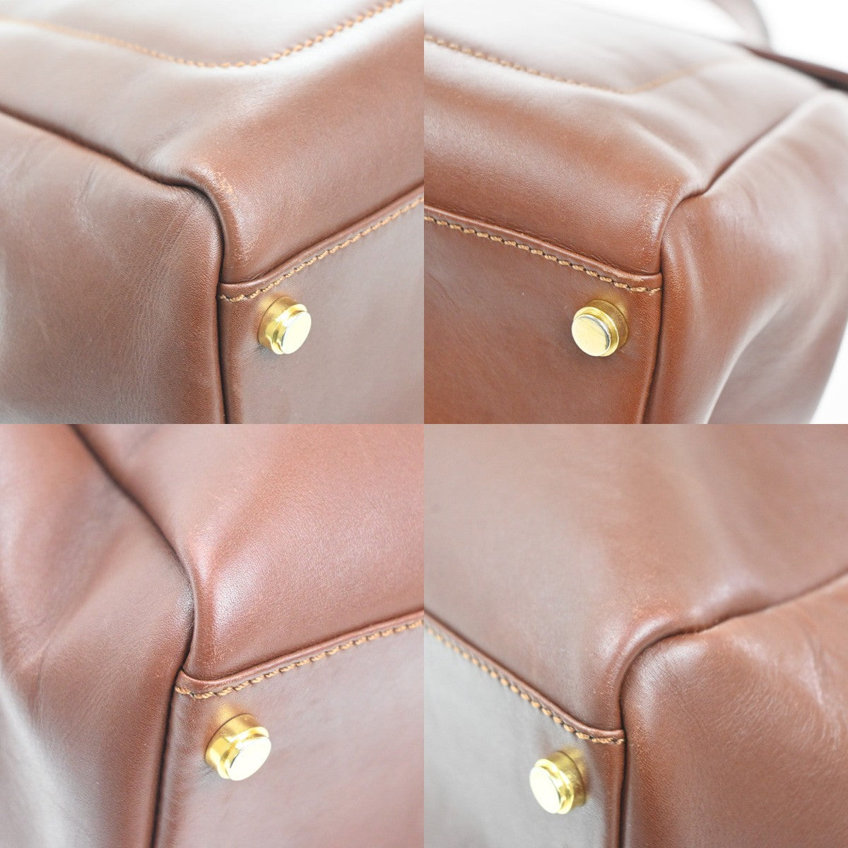 SALVATORE FERRAGAMO Logo Flap Shoulder Hand Bag Leather Brown GHW Italy 67MA410