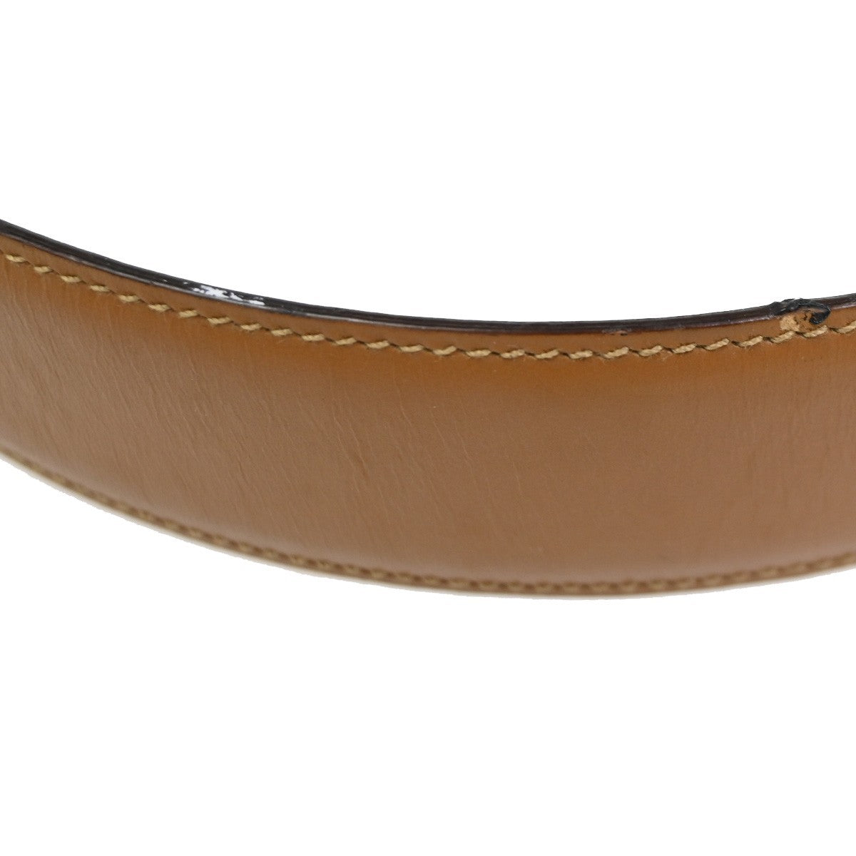 GUCCI G Logo Belt 70/28 Leather Brown Blue GHW Italy 66KC646