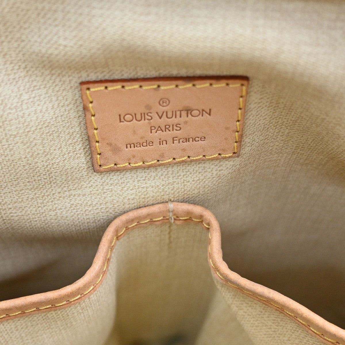 LOUIS VUITTON LV Logo Trouville Hand Bag Monogram Leather Brown M42228 93CA818