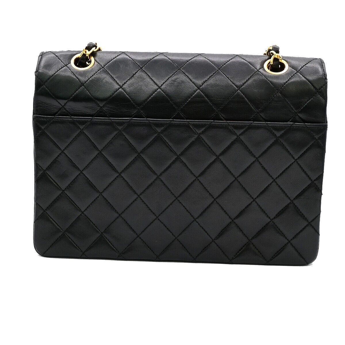 CHANEL CC Matelasse 25 Chain Shoulder Bag Leather Black GHW Vintage 377RJ824