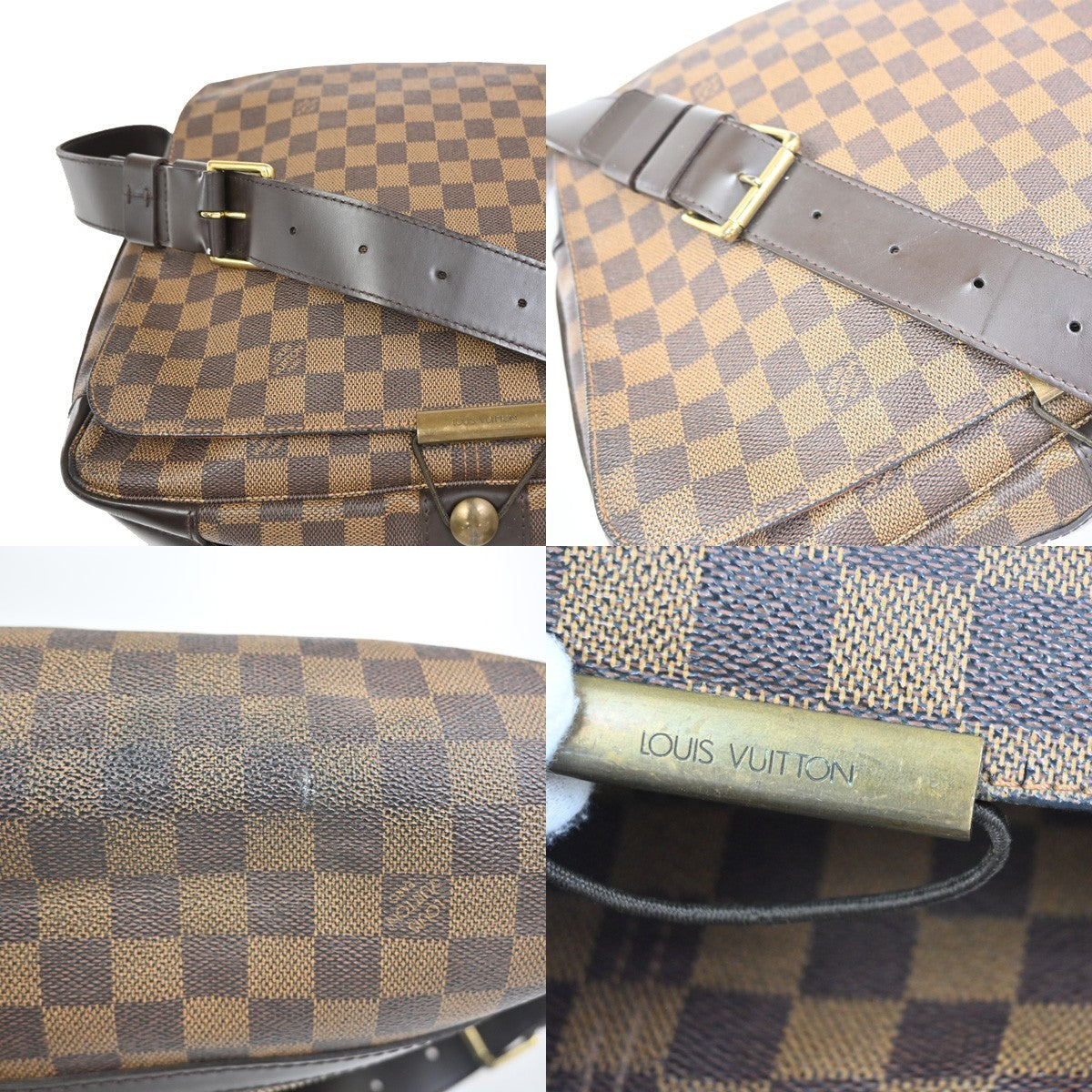 LOUIS VUITTON Bastille Shoulder Bag Damier Ebene Leather Brown N45258 85CA824