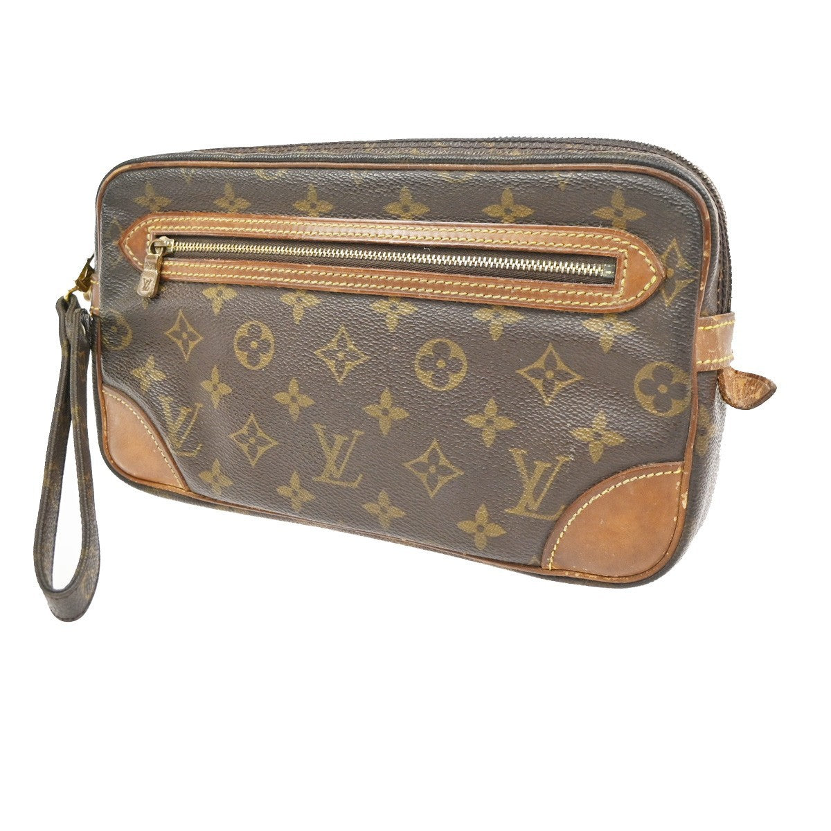LOUIS VUITTON Marly Dragonne GM Clutch Hand Bag Monogram Brown M51825 05KC609