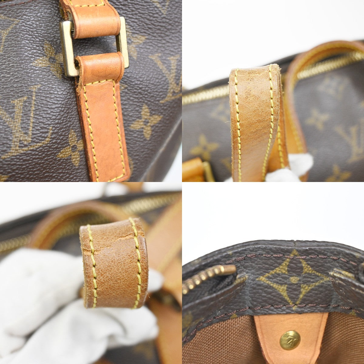 LOUIS VUITTON Cabas Mezzo Shoulder Bag Monogram Leather Brown M51151 70ZA089