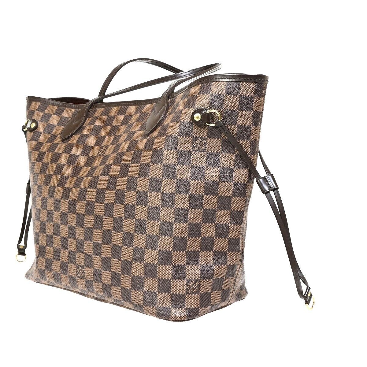LOUIS VUITTON Neverfull MM Shoulder Bag Damier Ebene Leather BN N51105 29SJ002