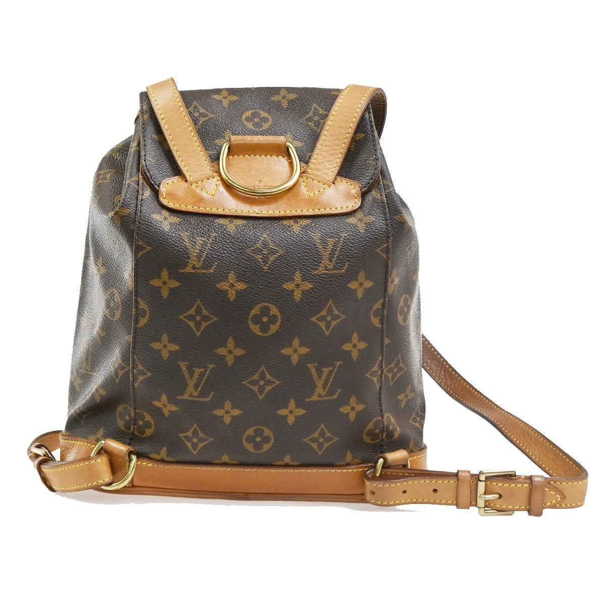 LOUIS VUITTON Montsouris MM Backpack Bag Monogram Leather Brown M51136 13CA842