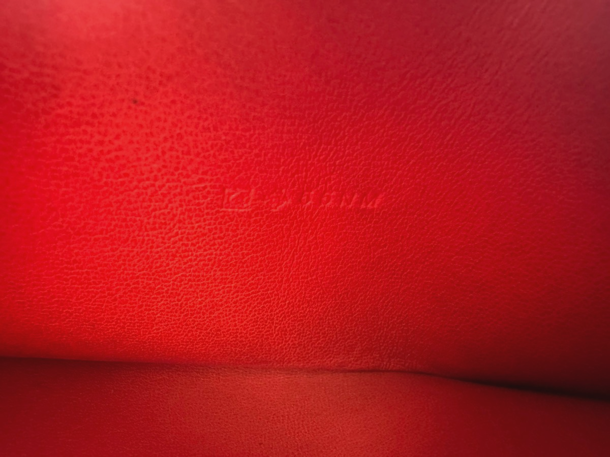HERMES Logos Dogon GM Long Bifold Wallet Togo Leather Red  France SHW 31RL985
