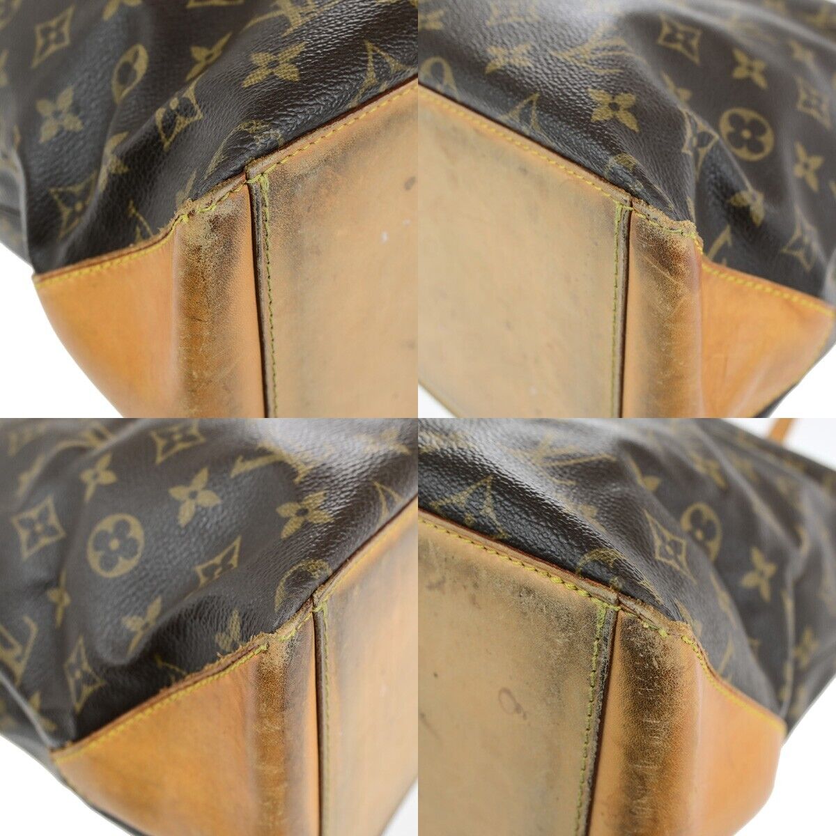 LOUIS VUITTON Cabas Mezzo Shoulder Bag Monogram Leather Brown M51151 82ED413