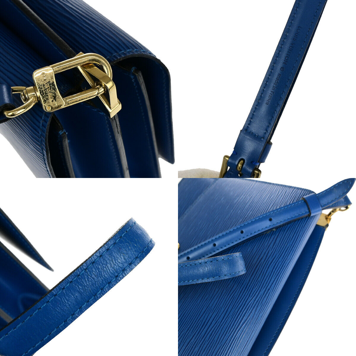 LOUIS VUITTON Grenell Both Flap Shoulder Bag Epi Leather Blue M52365 87YF336