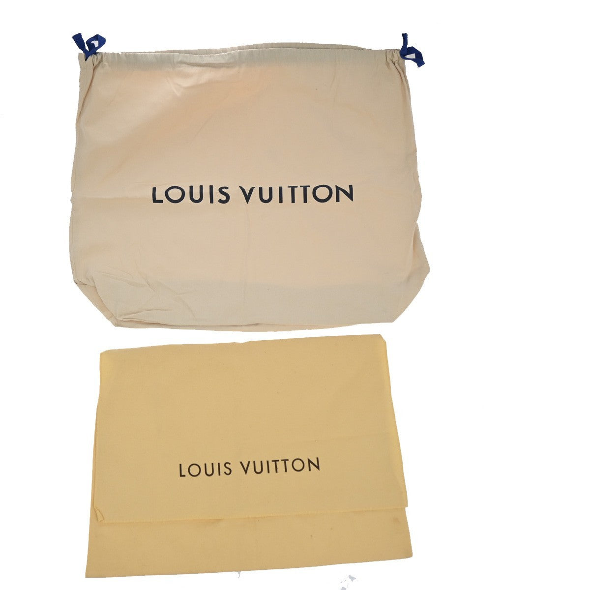 LOUIS VUITTON Logo 10 Set Dust Bag Drawstring Canvas Cotton Beige Brown 09KC805