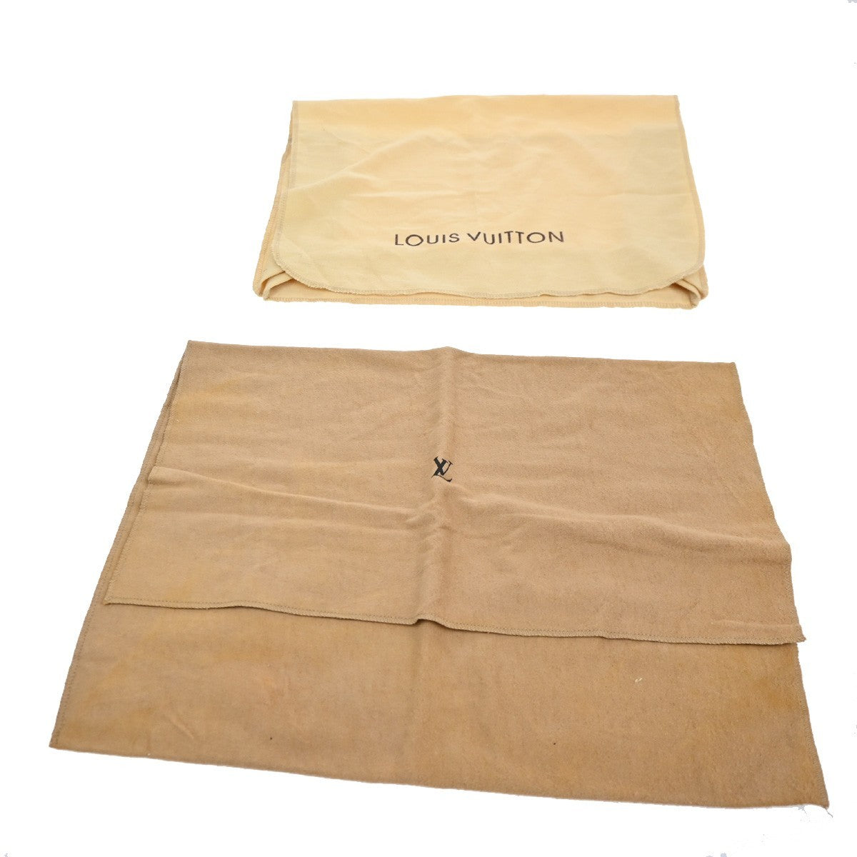38.Live LOUIS VUITTON Logo 10 Set Dust Bag Canvas Cotton Beige Brown 08KC102
