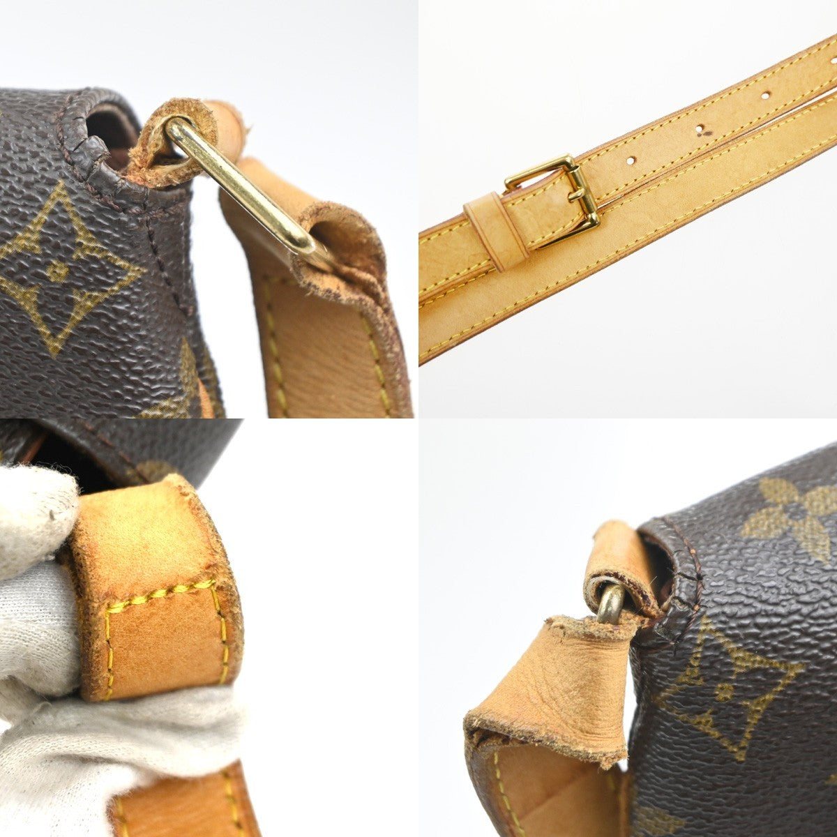 LOUIS VUITTON Musette Shoulder Bag Monogram Leather Brown France M51256 70KC720